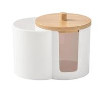 Boîte de Rangement pour Cotons-tiges Support Rond en Coton 3 1 for ipad, Organisateur de bouffées Poudre, boîte Rangement for Coton-Tige, Maquillage, Pot Salle Bain Portable Anti-poussière(Color7)