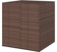 Boîte de rangement pour coussins de jardin - Espace de stockage extérieur - Pour ranger les coussins - Sac intérieur étanche - 100 x 97,5 cm - Marron
