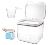 Boîte de Rangement pour Détergent, 4,5L Boite Lessive, Boîte de Rangement pour Poudre à Laver, Grande Capacité Durable Boite Lessive, Organisateur pour Détergent avec Verre Doseur, pour le Stockage