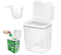 Boîte de Rangement pour Détergent, 5,5L Boite Lessive, Boîte de Rangement pour Poudre à Laver, Récipient pour Poudre à Lessive, Rangement Lessive avec Verre Doseur, pour Salle de Bain