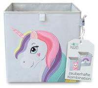 Boîte de rangement pour enfants 33 x 33 x 33 cm - Caisse à jouets pliable avec motif animalier - Organisateur pour étagère Kallax - Boîte de rangement pour jouets, livres et peluches dans la chambre d