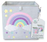 Boîte de rangement pour enfants, 33 x 33 x 33 cm – Caisse à jouets pliable avec motifs d'animaux – Boîte de rangement pour l'étagère Kallax – Espace de rangement pour les jouets, les livres et les pel