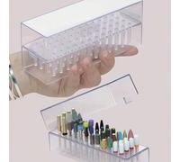 Boîte de rangement pour forets à ongles 48/30 trous, boîte organisatrice anti-poussière et anti-choc pour outils de maison et de salon de manucure Polypropylène