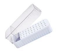Boîte de rangement pour forets visibles, boîtier transparent avec 40 fentes, design ergonomique pour manucure à la maison et au salon, base épaisse, anti-basculement, boîtier d'organisation d'outils