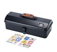 Boîte de rangement pour fournitures de camping, boîte à outils en métal - Boîte à outils en métal avec toit en croupe pour camping en plein air,Boîte à outils portable