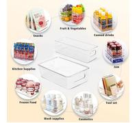 Boîte de rangement pour frigo - HUOLE - Ensemble de 6 pièces - Plastique sans bisphénol A - Transparent
