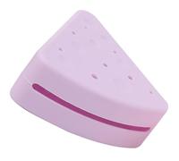 Boîte de Rangement pour Houppette Maquillage, Triangulaire, Silicone | Jaune, Format Compact et Portable, Ventilation, pour Voyage et Organisation des Éponges