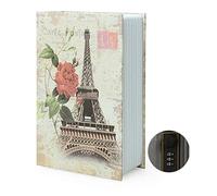 Boîte de rangement pour livre de détournement, coffre-fort secret pour dictionnaire avec serrure ombinaison de sécurité, coffre-fort caché pour livre de détournement (Paris-Combinaison)