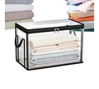 Boîte De Rangement Pour Livres - Bacs De Rangement Pour Salle De Classe | Transparent Empilable De Grande Capacité | Conteneurs De Livres Anti-poussière, Bacs D'organisation, Bibliothèque D'étudiant P