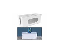 : Boîte de rangement pour multiprise avec support smartphone - coloris blanc