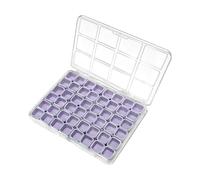 Boîte de Rangement pour Ongles Porte-Bijoux Portable 48 Compartiments