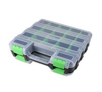 Boîte De Rangement Pour Outils - Organisateur Transparent À 34 Compartiments, Base En PP 12,6 X 10,63 X 3,15 Pouces, Composant De Couvercle Transparent Avec Étui Double Face | Plateau Électronique