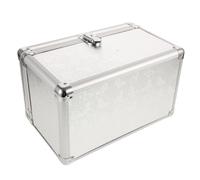 Boîte de Rangement pour Outils Portable en Alliage D'aluminium Argenté | Construction Robuste, Poignée Ergonomique, Finition Résistante aux Rayures, Usage Quotidien et Extérieur