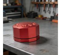 Boîte de rangement pour outils - Rotation à 360° - Facile d'accès - Rouge | Rotation à 360 degrés, sélection rapide des outils, base en caoutchouc antidérapant, empêche le basculement