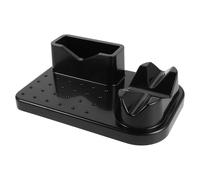 Boîte de Rangement pour Perceuse à Ongles, Support Noir 24 Trous | Organisateur en Plastique, Base Stable pour Poignée et Embouts, Entretien Facile, Adapté aux Postes de Manucure