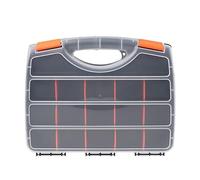 Boîte de rangement pour petites pièces, 15 compartiments en plastique transparent pour vis, boulons, clous, perles