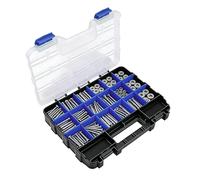 Boîte de Rangement pour Petits Éléments Double Face Avec Cloisons Amovibles | Organisation d'Outils pour Petites Pièces pour Écrous Boulons Clous Bijoux Pêche Électronique Atelier Garage Bureau Ma