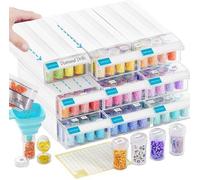 Boîte de rangement pour petits objets, 9 pièces, empilable, organiseur DIY, 288 compartiments