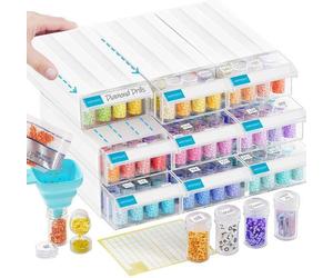 Boîte de rangement pour petits objets, 9 pièces, empilable, organiseur DIY, 288 compartiments