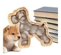 Boîte de rangement pour poils d'animaux Coffret en bois avec une fenêtre