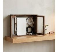 Boîte De Rangement Pour Routeur Wifi En Bois, Cabinet Caché Multimédia, Adapté pour Salon, Chambre et Bureau(Brown,14.2x5.9x11in)