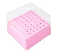 Boîte de rangement pour tête de polissage à ongles - Boîte de forage à ongles - 49 trous avec couvercle transparent - Organiseur professionnel pour outils à ongles - Pour femmes, ,