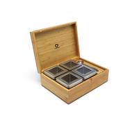 Boîte de rangement pour thé en vrac, 4 boîtes, avec cuillère mesure à thé, bambou, Bredemeijer