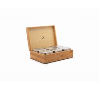 Bredemeijer Boîte de rangement pour thé en vrac Universal en bambou – 6 boîtes