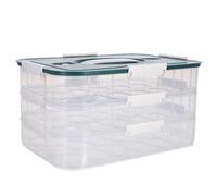 Boîte de Rangement pour Œufs 3 Niveaux 54 Emplacements en Plastique | Empilable, Fermeture Sécurisée, Usage Réfrigérateur et Extérieur, Format Léger pour Conservation Ordonnée