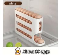 Boîte de rangement pour œufs à 4 couches, grande taille, pour porte de réfrigérateur, matériau PP, gain de place, garde les œufs frais, organisateur de cuisine essentiel. ABS