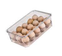 Boîte de rangement pour œufs de réfrigérateur en PET transparent avec 15 emplacements pour l'organisation de la cuisine et la conservation des œufs de cuisine