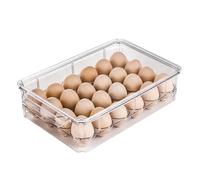 Boîte de rangement pour œufs de réfrigérateur en PET transparent avec 15 emplacements pour l'organisation de la cuisine et la conservation de la fraîcheur