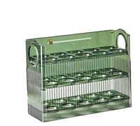Boîte de rangement pour œufs de réfrigérateur - Présentoir à œufs à 3 niveaux - Distributeur d'œufs transparent pour la cuisine