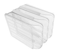 Boîte de Rangement pour Œufs Transparente à Rouleaux Empilable | Grosse Capacité, Plastique, Bac à Trois Niveaux, Accès Roulant, Convient à Toutes les Tailles D’œufs