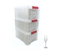 Boite de rangement pour verres Sundis Champ Store x3 renforcée et transparente avec couvercle