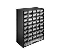 Boîte de rangement pour vis 41 tiroirs transparents noir/blanc