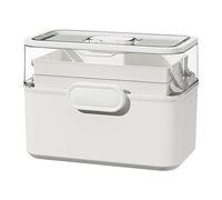 Boîte de Rangement Premiers Secours Conteneur 3 Niveaux pour Outils, | Organisateur D'Armoire À Pharmacie Rangement pour art et outils, portable, maison,