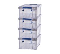 Lot de 4 Boîtes de rangement Transparentes A4 10 litres