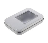 Boîte de rangement rectangulaire en fer blanc, boîte de rangement en étain argenté pour organisateur de caisses pour petites cartes de notes en papier, organisation artisanale, organisateur de de de à