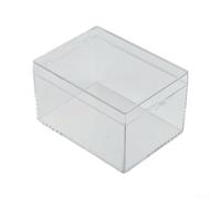 Boîte de rangement rectangulaire en plastique transparent pour affichage d'échantillons de bureau, organisation de jouets, petite poubelle de taille D (B)