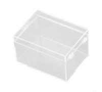 Boîte de rangement rectangulaire en plastique transparent pour affichage d'échantillons de bureau, organisation de jouets, petite poubelle de taille D (D)