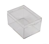 Boîte de rangement rectangulaire en plastique transparent pour affichage d'échantillons de bureau, organisation de jouets, petite poubelle taille D (G)