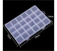 Boîte de rangement rectangulaire transparente 19x13x1,8 cm transparent