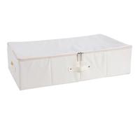Boîte De Rangement Robe De Mariée Sous Lit 71x40x17 cm, Housse Oxford Respirante, Blanche, Fermeture Éclair, Poignées