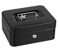 Boîte de rangement robuste et sécurisée, grande capacité, portable. Boîte métallique de sécurité, incluant 2 clés. Protection contre le vol