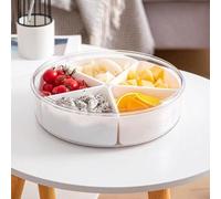 Boîte de rangement ronde à 5 compartiments pour Noël