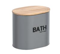 Boîte de rangement salle de bain Gara - L. 14 x H. 13 cm - Gris