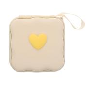 Boîte de Rangement Sanitaire EVA Jaune, Couvercle à Clip, pour Femmes | Boîtier Discret, Coque et Surface Lisse, pour Paquet, Salle Partagée, Étudiants, Entretien Facile