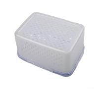 Boîte de rangement scellée pour produits avec panier de vidange, boîte hermétique pour réfrigérateur, organisateur de fruits et légumes avec couvercle pour garde-manger de cuisine (L)