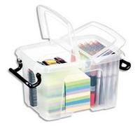 Boîte de rangement Smart Box Strata avec couvercle clipsé, dimentions intérieur 15,7 x 22,1 x 15,5 cm, transparent, 6L G